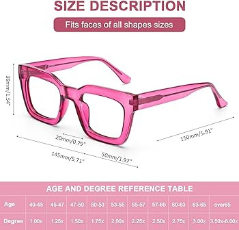 AQWANO Stylish Oversized Reading Glasses for Women Fashion Designer Readers Blue Light Square Com... | Amazon (US)