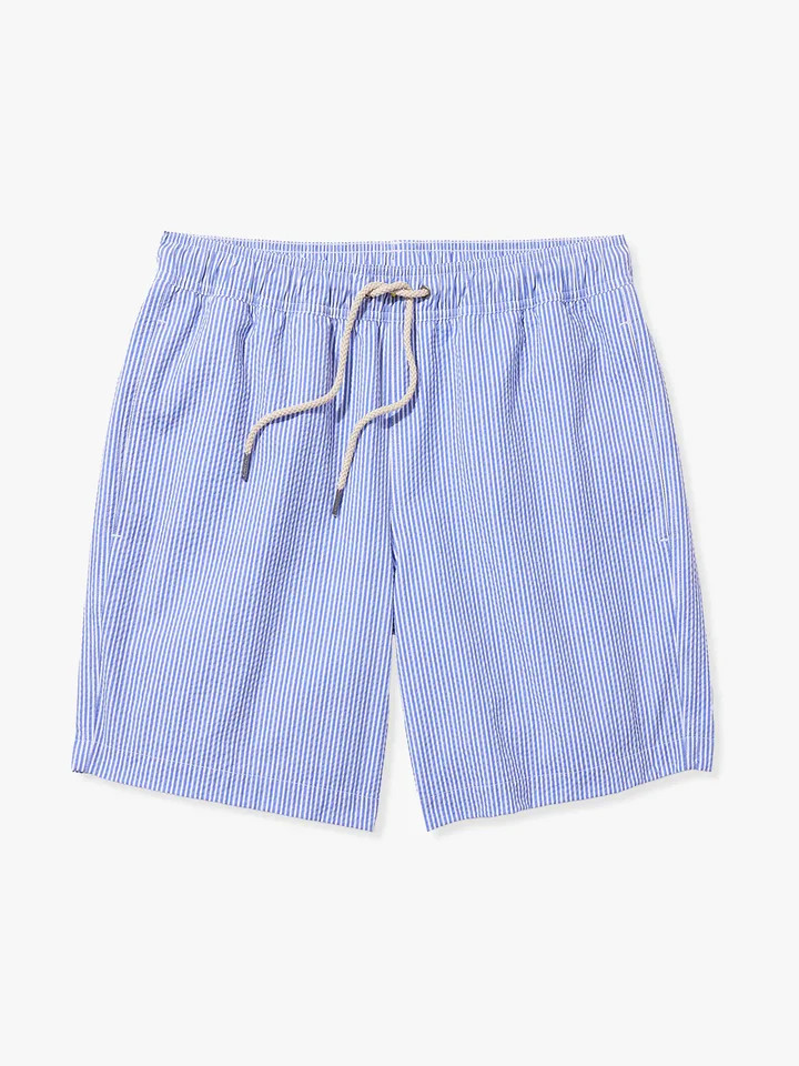 The Bayberry Trunk | Light Blue Seersucker | Fair Harbor