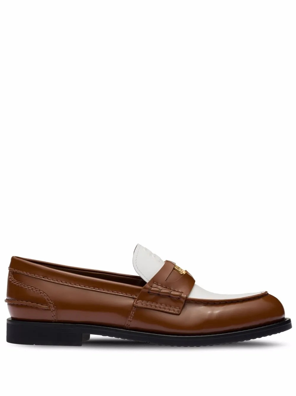 Miu Miu Leather Penny Loafers - Farfetch | Farfetch Global
