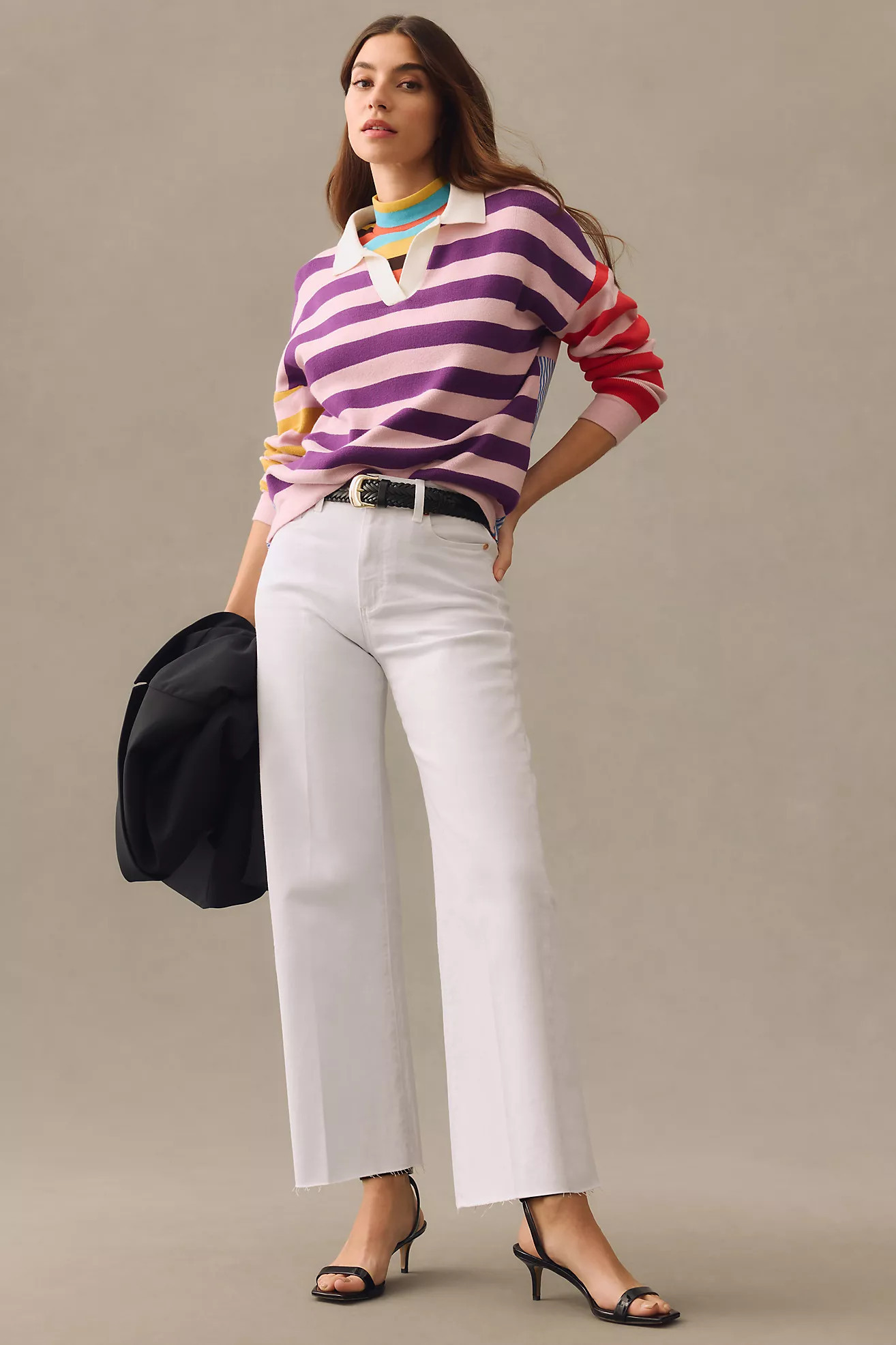 Paige Anessa High-Rise Wide-Leg Crop Jeans | Anthropologie (US)