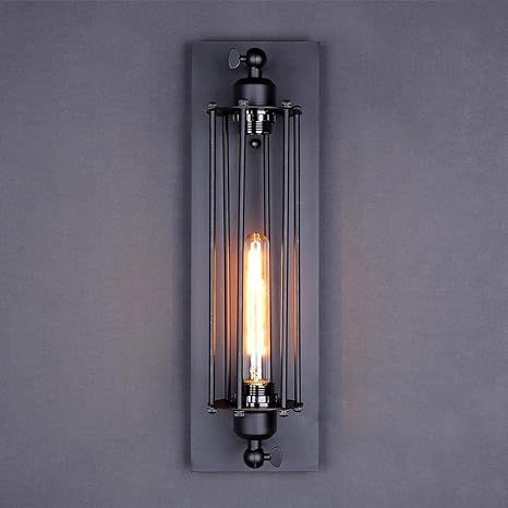LNC A02251 Wall Sconce Industrial Rustic Lighting with Wire Cage for Foyer, Bedroom, Hallway, Kit... | Amazon (US)
