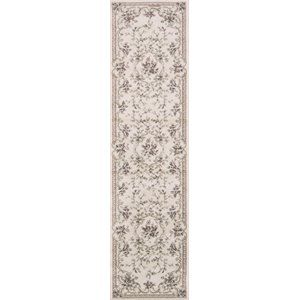 KAS Avalon 2' x 7'7" Traditional Runner Rug in Ivory Aubusson | Cymax