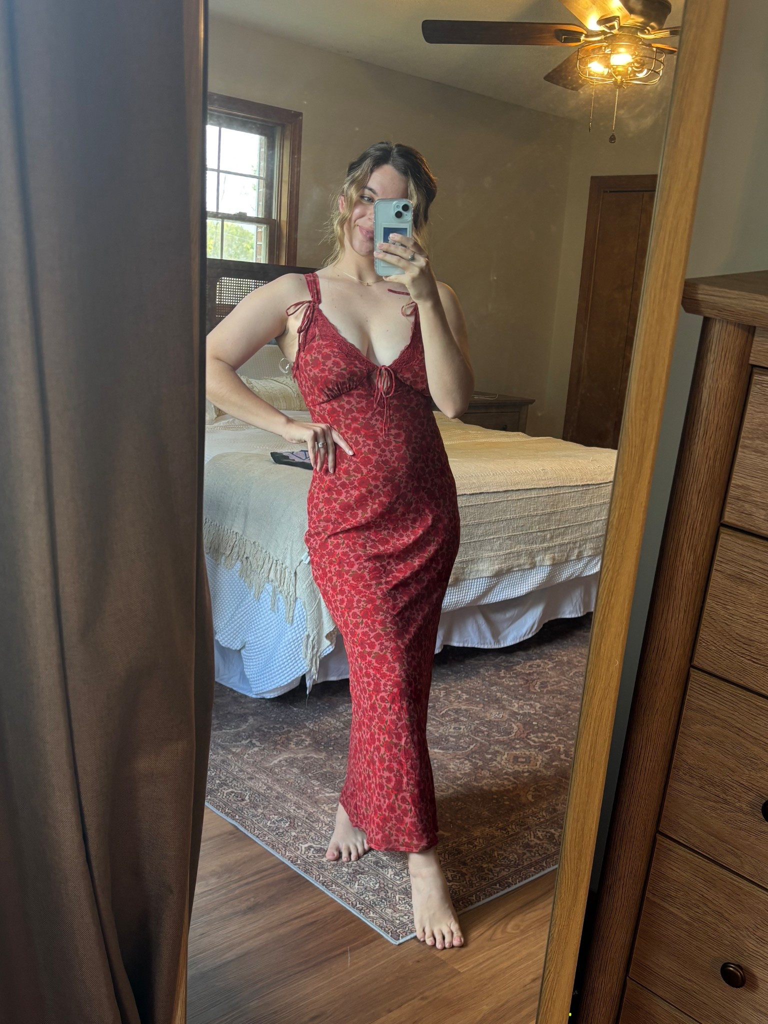 Okay target!! I will unfortunately be returning because showing this much up top is slightly outside of my comfort zone unless it’s at the beach 😂 BUT this would make the perfect wedding guest dress!!

#LTKStyleTip #LTKWedding #LTKParties