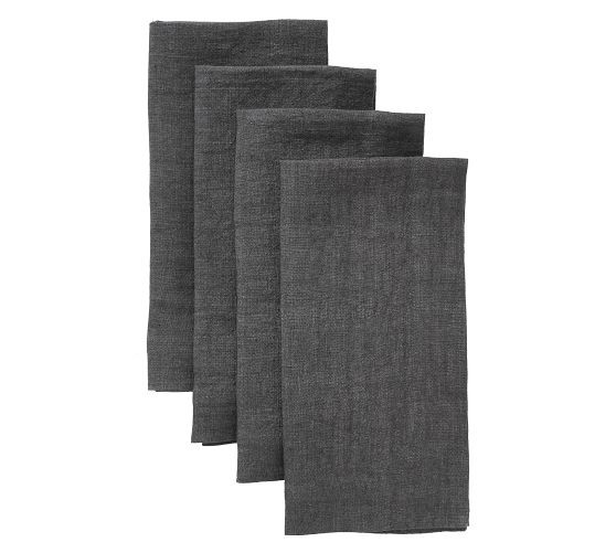 Mason Oversized Linen Napkins - Set of 4 | Pottery Barn (US)