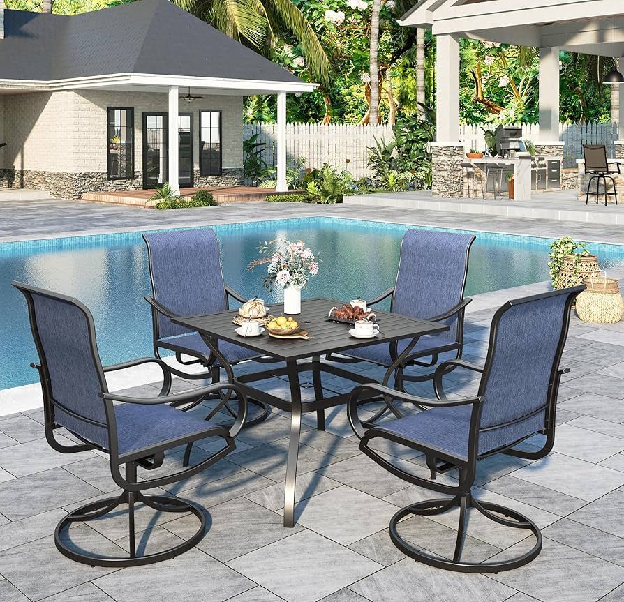 Sophia & William Outdoor Dining Set Patio Dining Set for 4 Outdoor Table and Chairs 5 Pieces with... | Amazon (US)