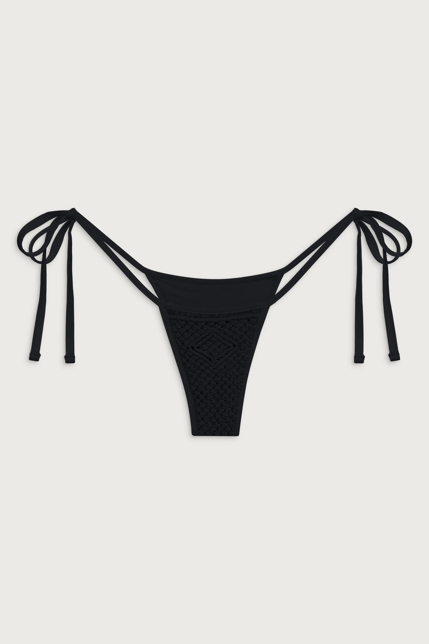 Naia Tie Side Skimpy Bikini Bottom - Black | Frankies Bikinis