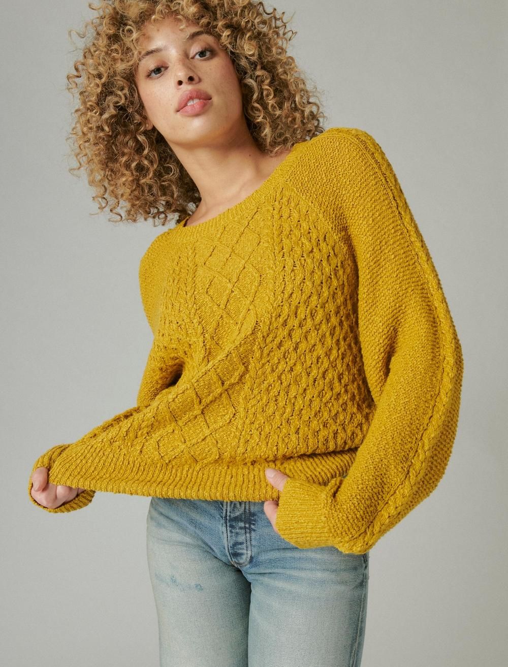 cable crew sweater | Lucky Brand