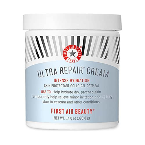 First Aid Beauty - Ultra Repair Cream, Intense Hydration Whipped Colloidal Oatmeal, Clinically Proven to Strengthen Skin Barrier in 7 Days & Helps Relieve Eczema, Luxury Face & Body Moisturizer, 14 oz | Amazon (US)