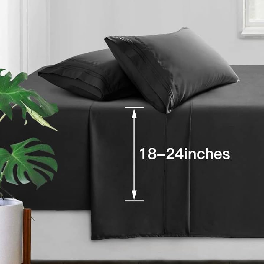 Manyshofu Extra Deep Pocket King Size Sheets - Hotel Luxury 1800 Thread Count Sheets & Pillowcase... | Amazon (US)