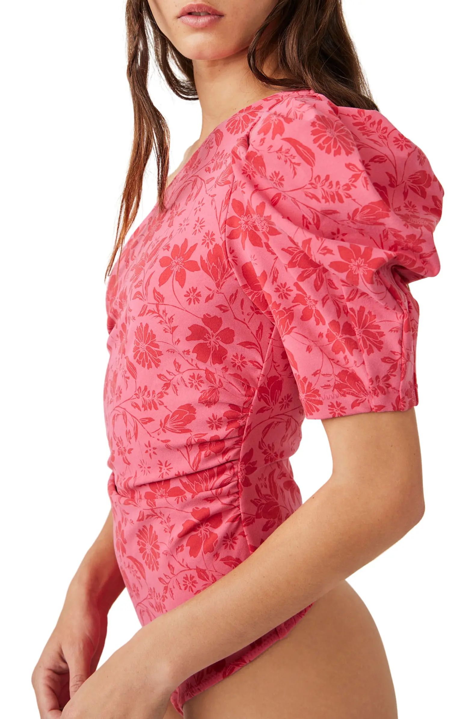 One-Shoulder Floral Print Bodysuit | Nordstrom