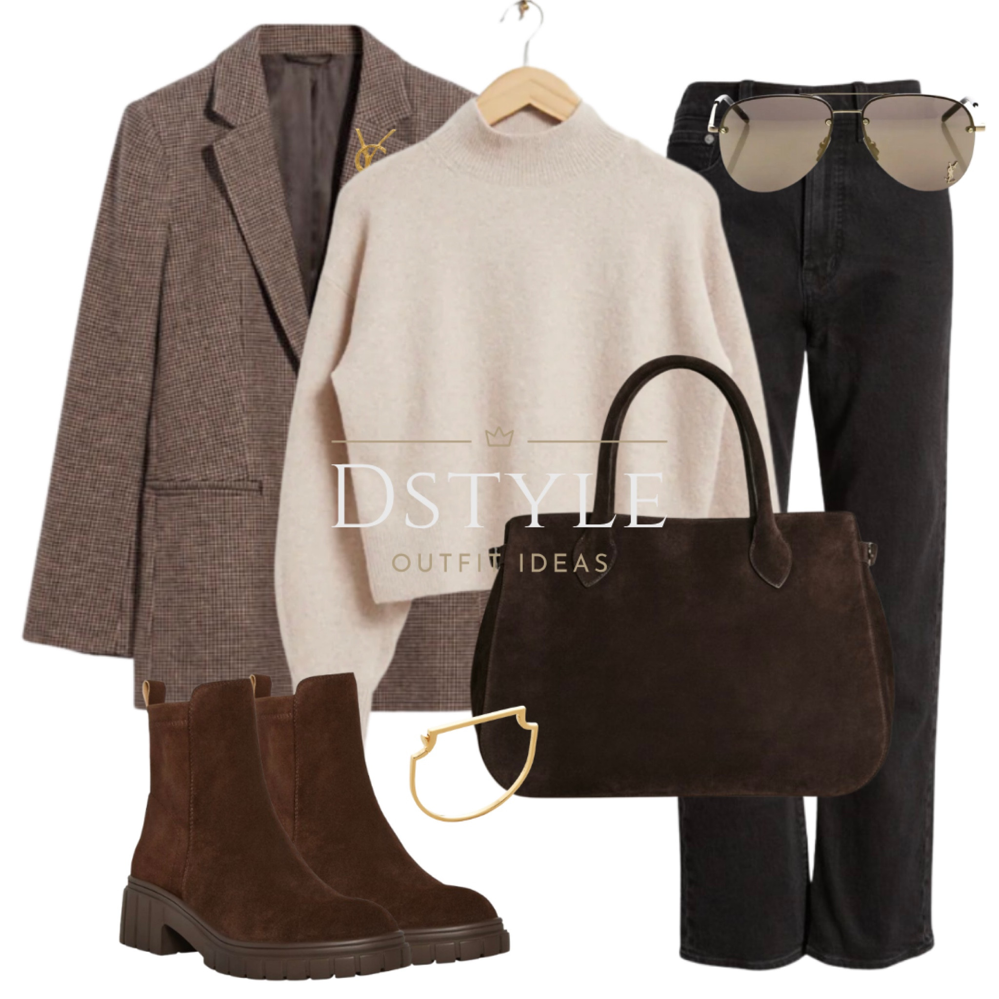 Wool blend blazer, brown suede bag, black straight leg jeans, brown waterproof Chelsea boots, YSL sunglasses

#LTKWorkwear #LTKItBag #LTKShoeCrush