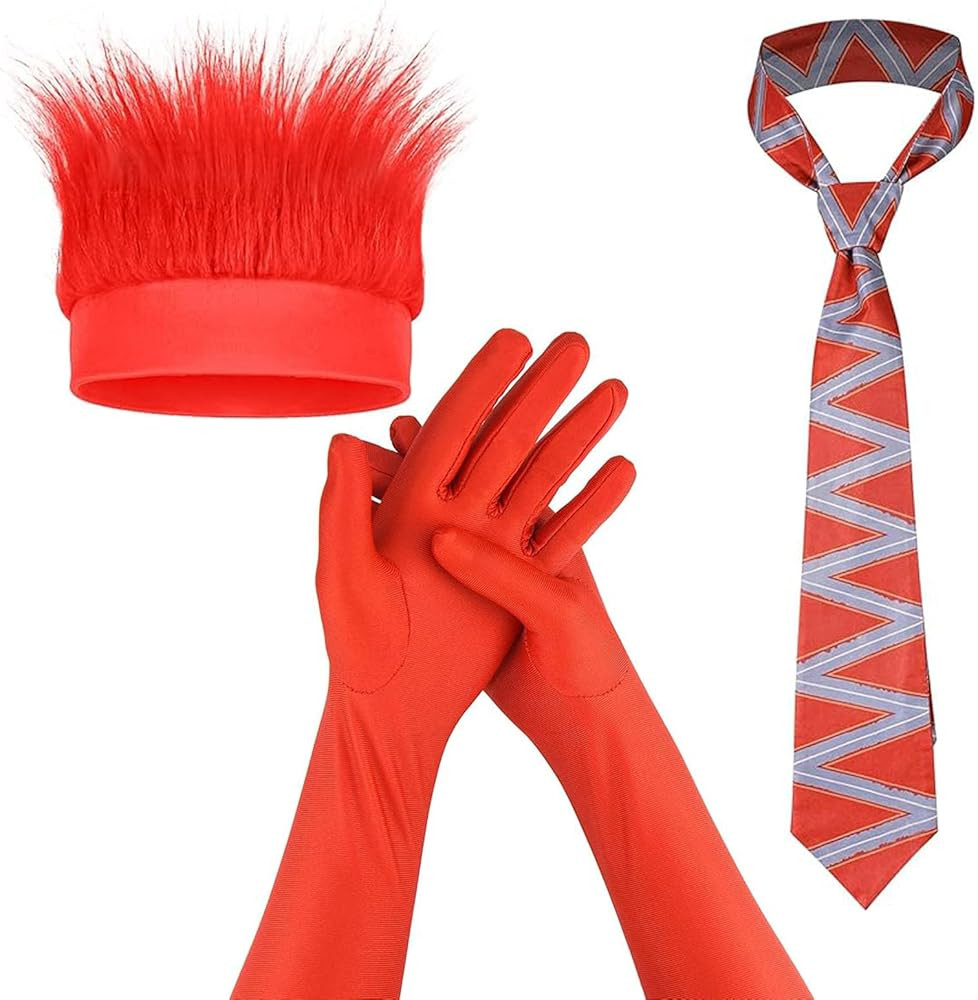 3PCS Halloween Anger Costume, Halloween Angry Costume, Angry Dress Up, with Hairy Headband, Red a... | Amazon (US)