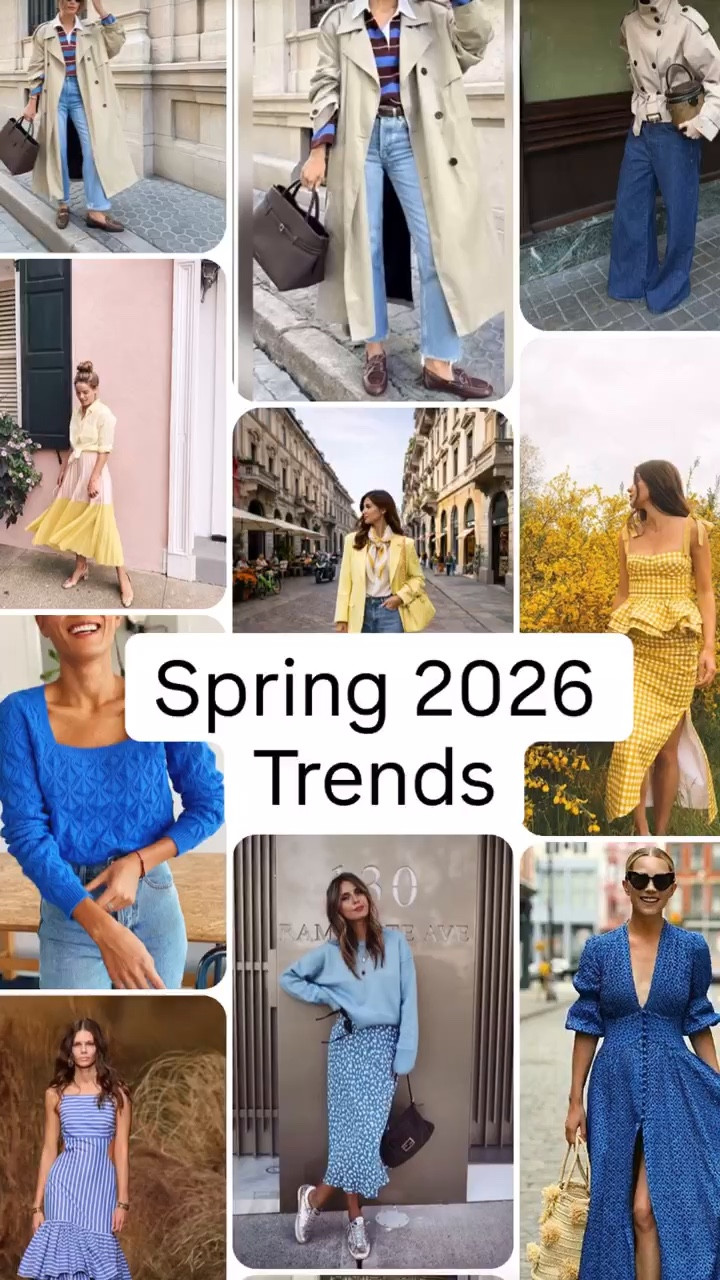 Spring trends we’ve saved on our Pinterest boards 💛

butter yellow, blush pink, trench coats, coastal stripes, shades of blue.￼

spring dresses 
spring outfits 2026

butter yellow, blush pink, trench coats, coastal stripes, shades of blue.￼

spring dresses 
spring outfits 2026
Summer outfits 


#LTKstorytime #LTKgrwm #LTKSeasonal