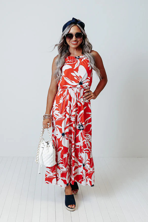 Tropics For Two Floral Midi | Impressions Online Boutique