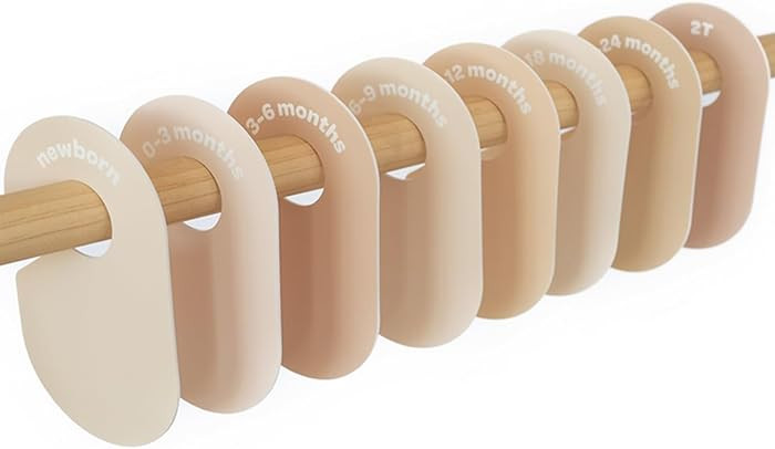 3 Sprouts Baby Closet Dividers Set of 8 - Toddler Clothes Organizer Hanger, Double-Sided Size Lab... | Amazon (US)