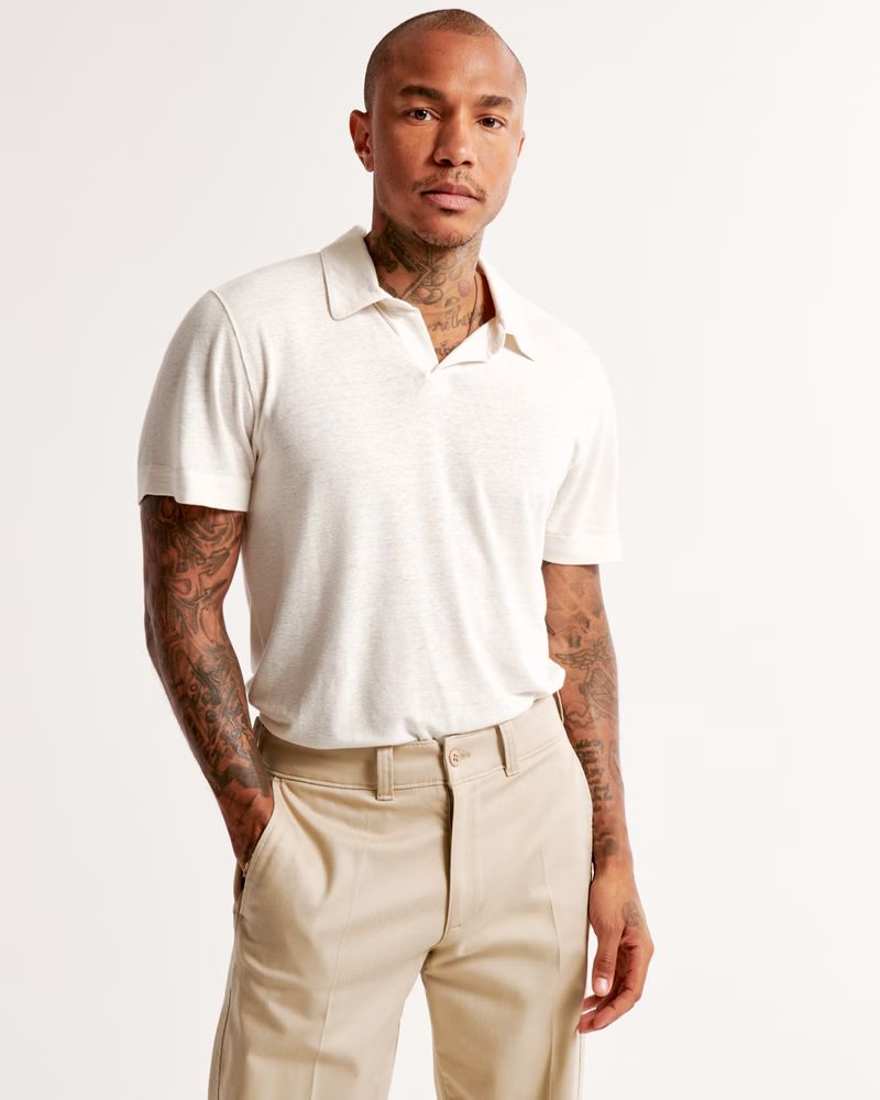 Summer Linen-Blend Polo | Abercrombie & Fitch (US)