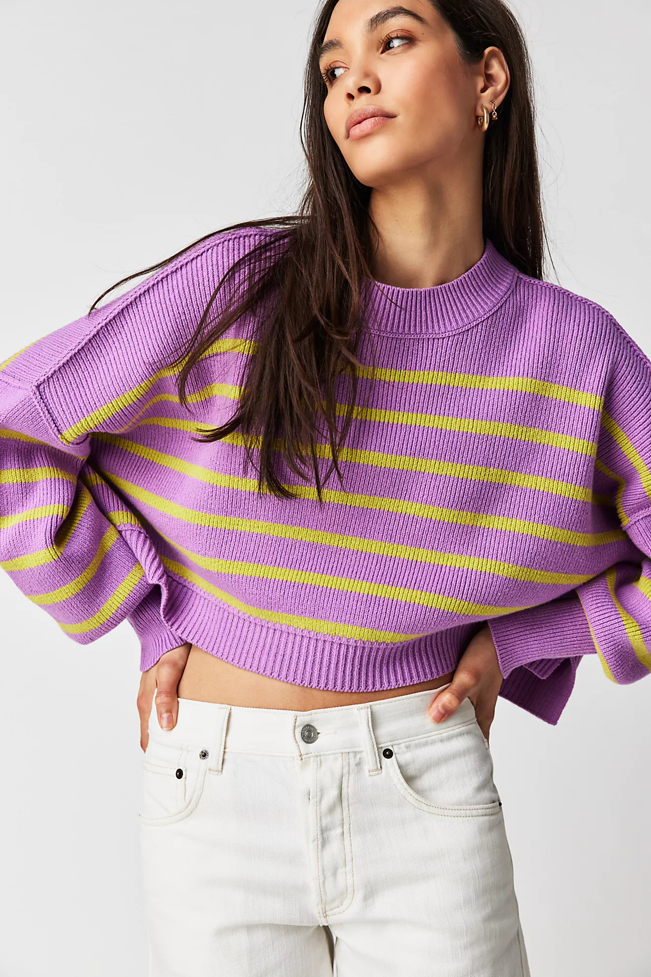 Easy Street Stripe Crop Pullover | Free People (Global - UK&FR Excluded)