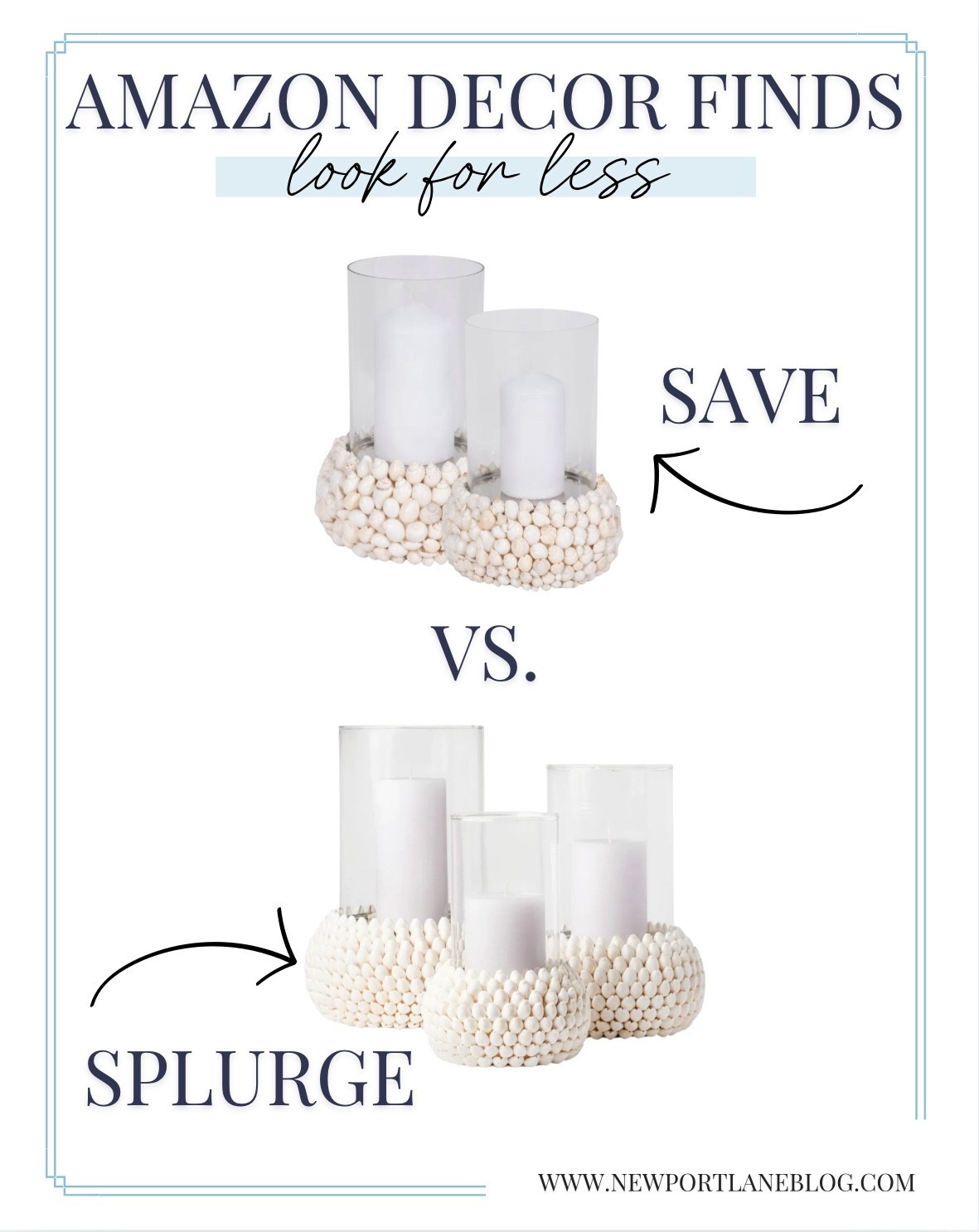 Can you really tell the difference between these two gorgeous bubble hurricane vases? Because if not, it's either you save or splurge!

home accents, table vignette, candle holder, beach house inspo, nautical decor, look for less, amazon finds, affordable gifts

#LTKGiftGuide #LTKSeasonal #LTKHome
