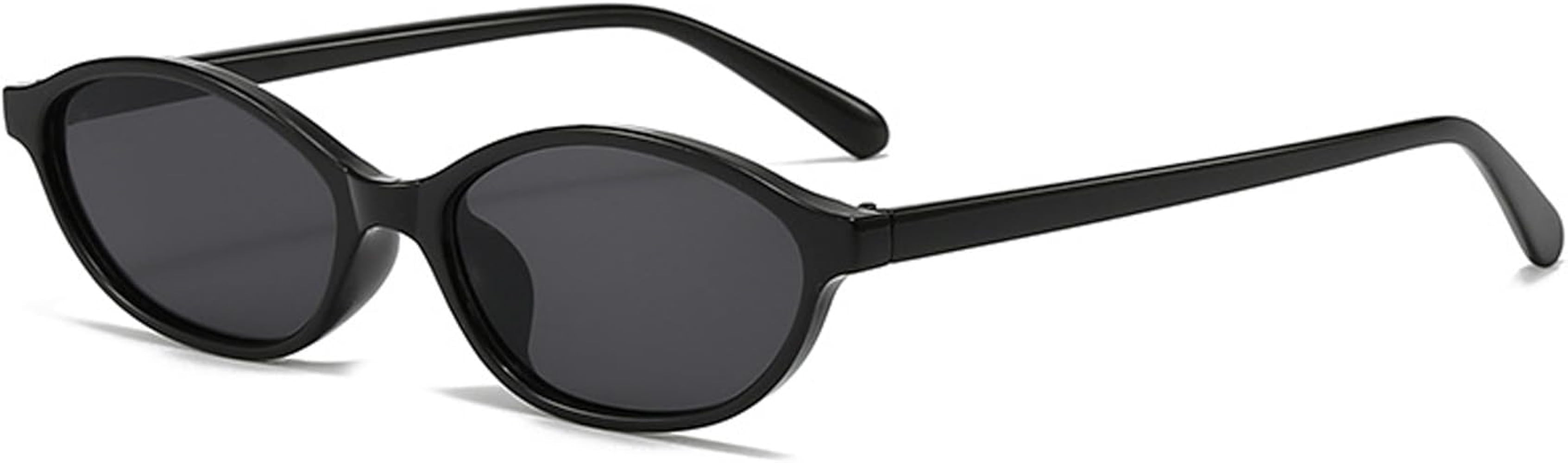 Retro Oval Cat Eye Sunglasses for Women 90s Trendy Small Lightweight Y2k Narrow Sunnies Cateye UV... | Amazon (CA)