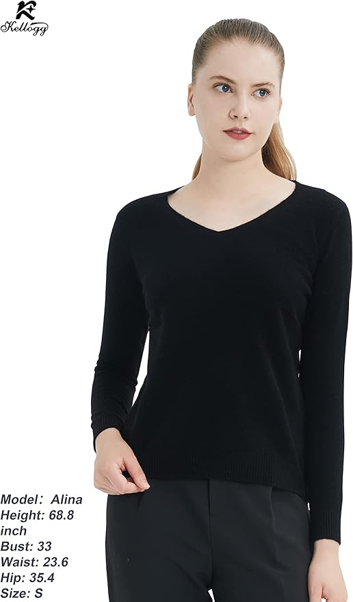 Women's 100% Pure Cashmere Sweater Crewneck Sweater Long Sleeve Pullover for Women | Amazon (US)