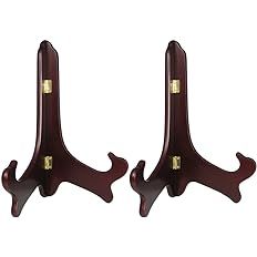 BANBERRY DESIGNS Mahogany Wooden Easels Premium Quality Folding Display Stand 11" H Set of 2 Ease... | Amazon (US)