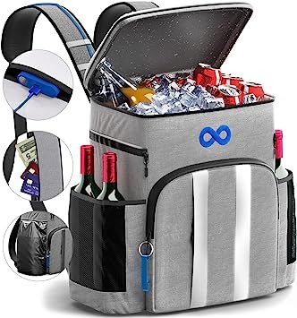 Everlasting Comfort Insulated Cooler Backpack - Keeps 54 Cans Cold for Up to 24 Hours - Waterproo... | Amazon (US)