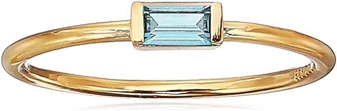 Amazon Essentials 18K Yellow Gold Plated Sterling Silver Cubic Zirconia Fashion Stackable Ring (p... | Amazon (US)