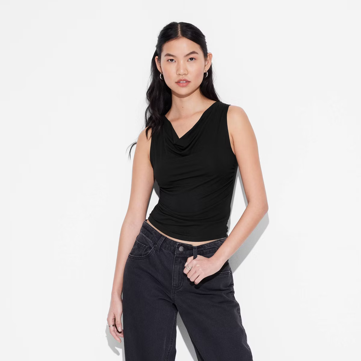 Women's Cowl Neck Tank Top - Wild Fable™ Light Pink M | Target