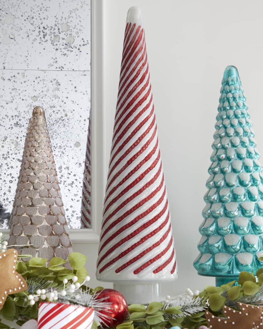 Neiman Marcus 25" White and Red Glitter Tree | Neiman Marcus
