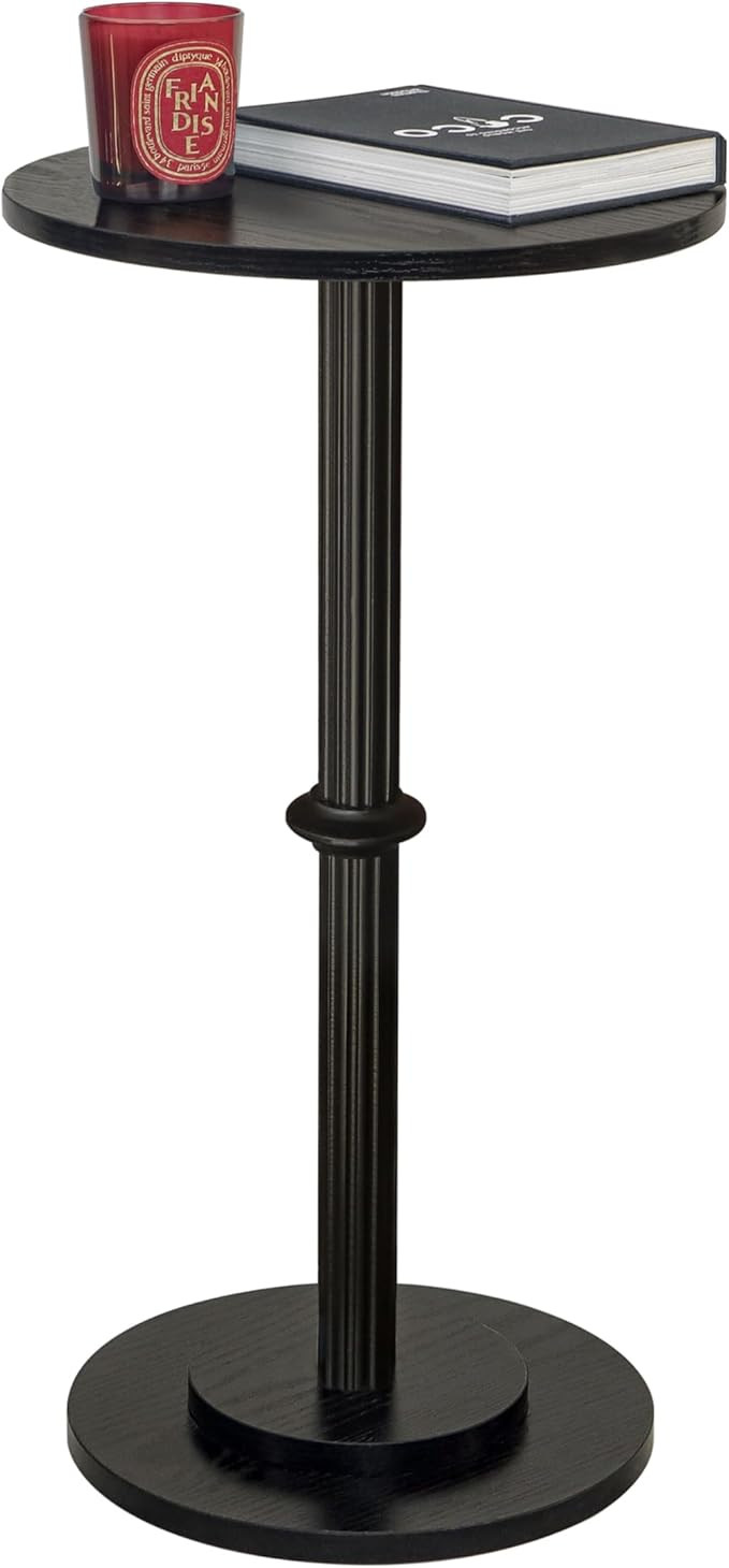 MaxSmeo Drink Table, Small Side Table for Small Spaces, Modern Round End Table with Fluted Wood L... | Amazon (US)