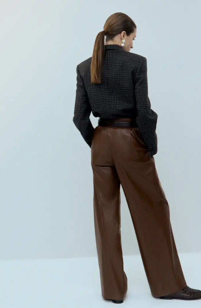 Riga Faux Leather Wide Leg Pants | Nordstrom