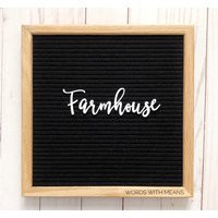 Farmhouse Script Letterboard Word, Cursive Words, Feltboard Letters, Accessories, Accessories | Etsy (US)