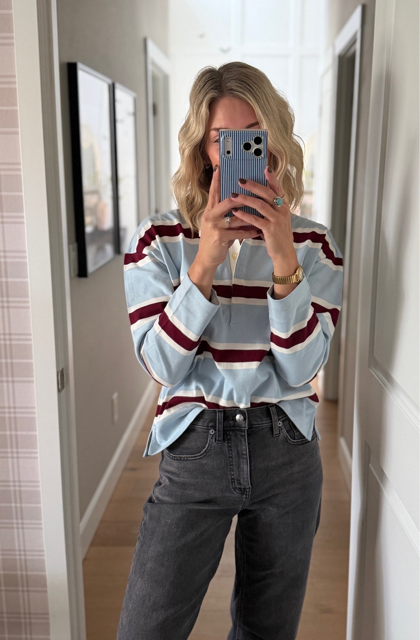 This rugby shirt feels like the perfect fall top 😍 The colors, the pattern, and the fit are so classic.

#LTKgrwm #LTKootd #LTKmomlife