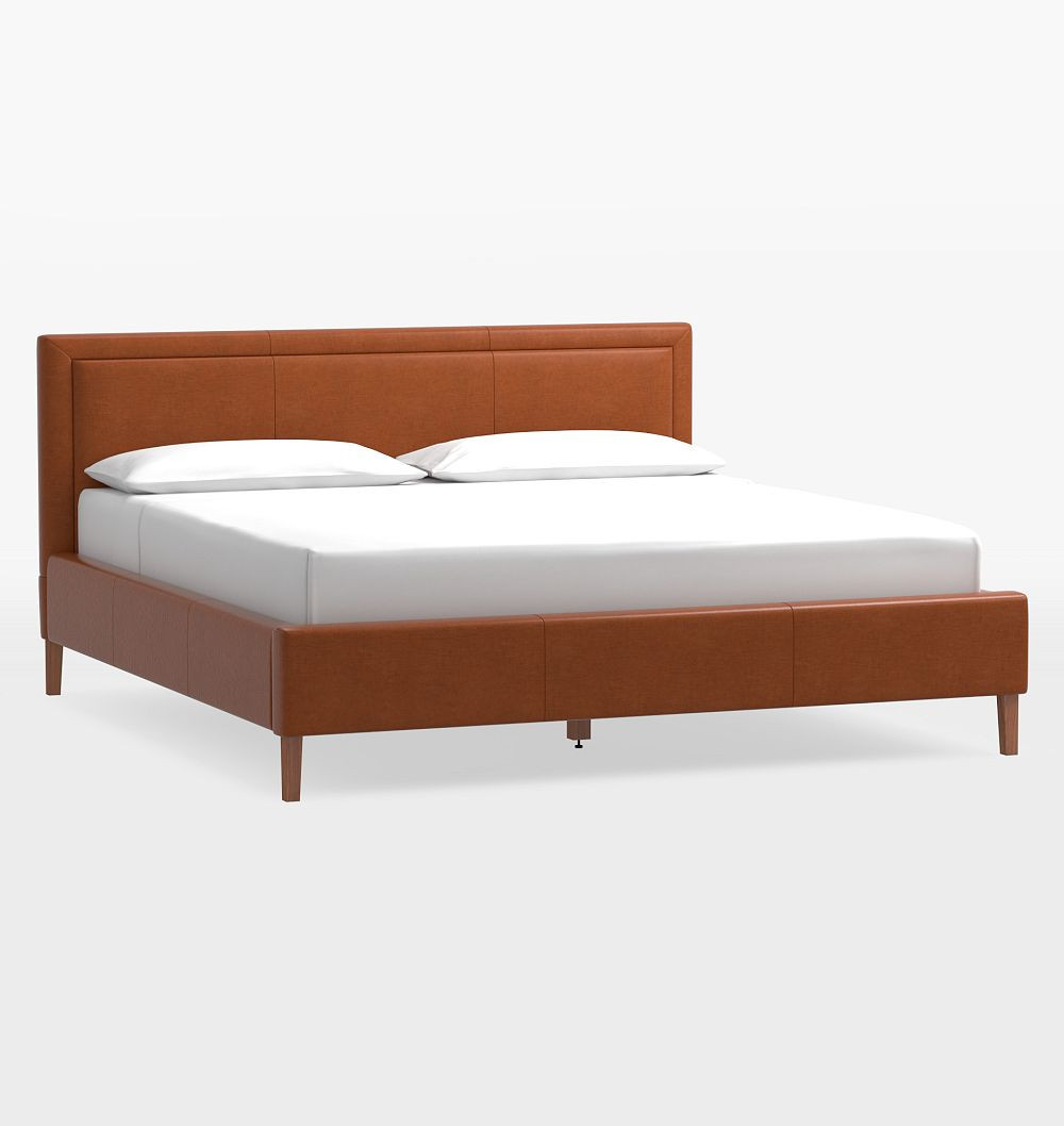 Melrose Upholstered Bed - King Bed - Pure Saddle | Rejuvenation