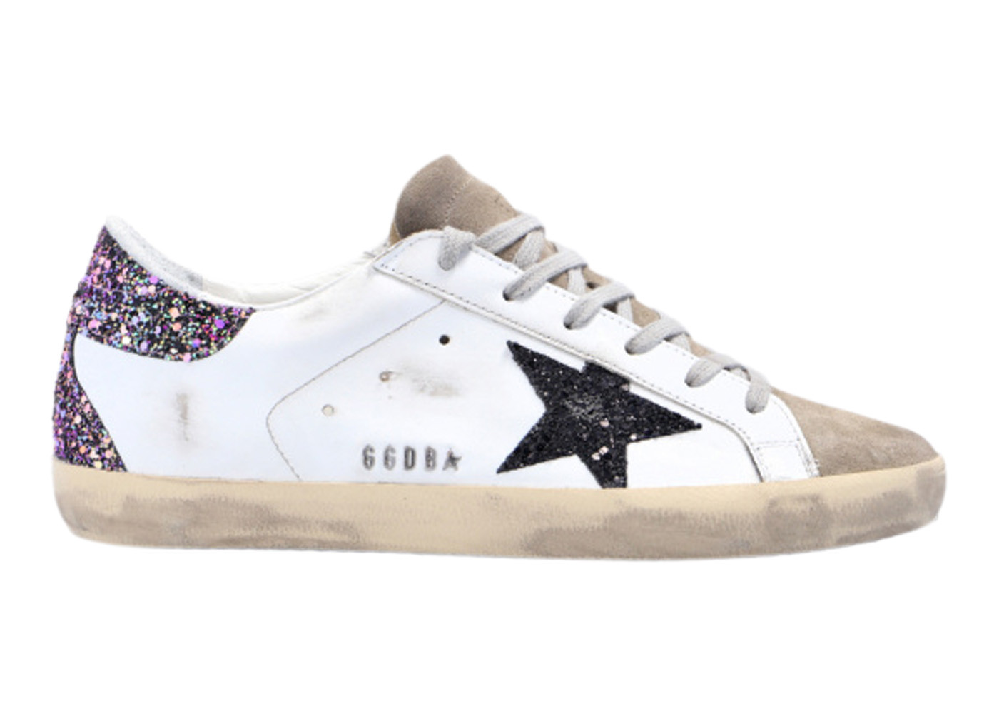 Golden Goose SuperStar (Women's) Sneakers in White/Black/ Glitter | StockX