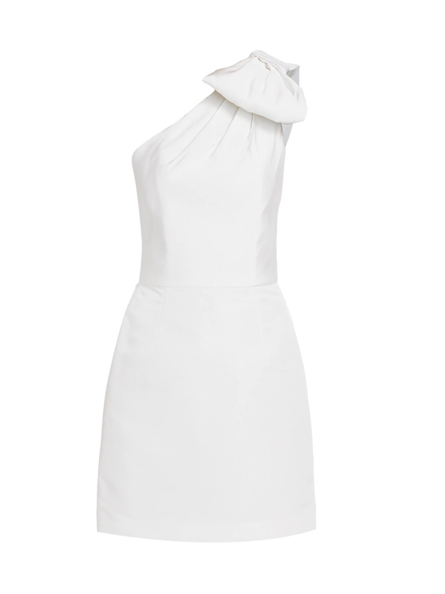 Women's Blair Bow One-Shoulder Dress - White - Size 10 | Saks Fifth Avenue