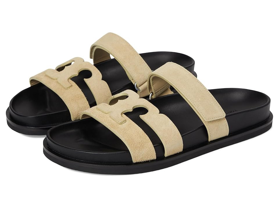Tory Burch Ines Sport Slides Women's Sandals Praline/Perfect Black : 6.5 M, Suede | Zappos
