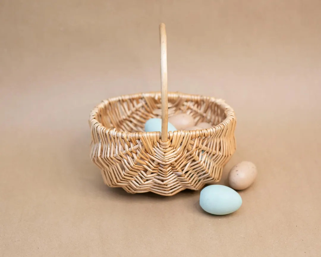 Handwoven Peeled Willow Basket: Rustic Coastal Decor | Etsy (US)