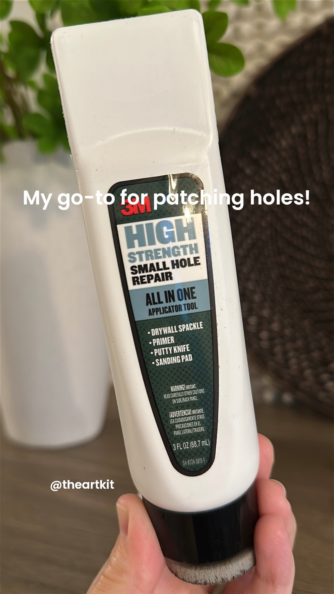 My go-to for patching holes! It has the spackle, primer, putty knife, and sanding pad all in one convenient container!

#LTKHome #LTKFindsUnder100 #LTKFindsUnder50
