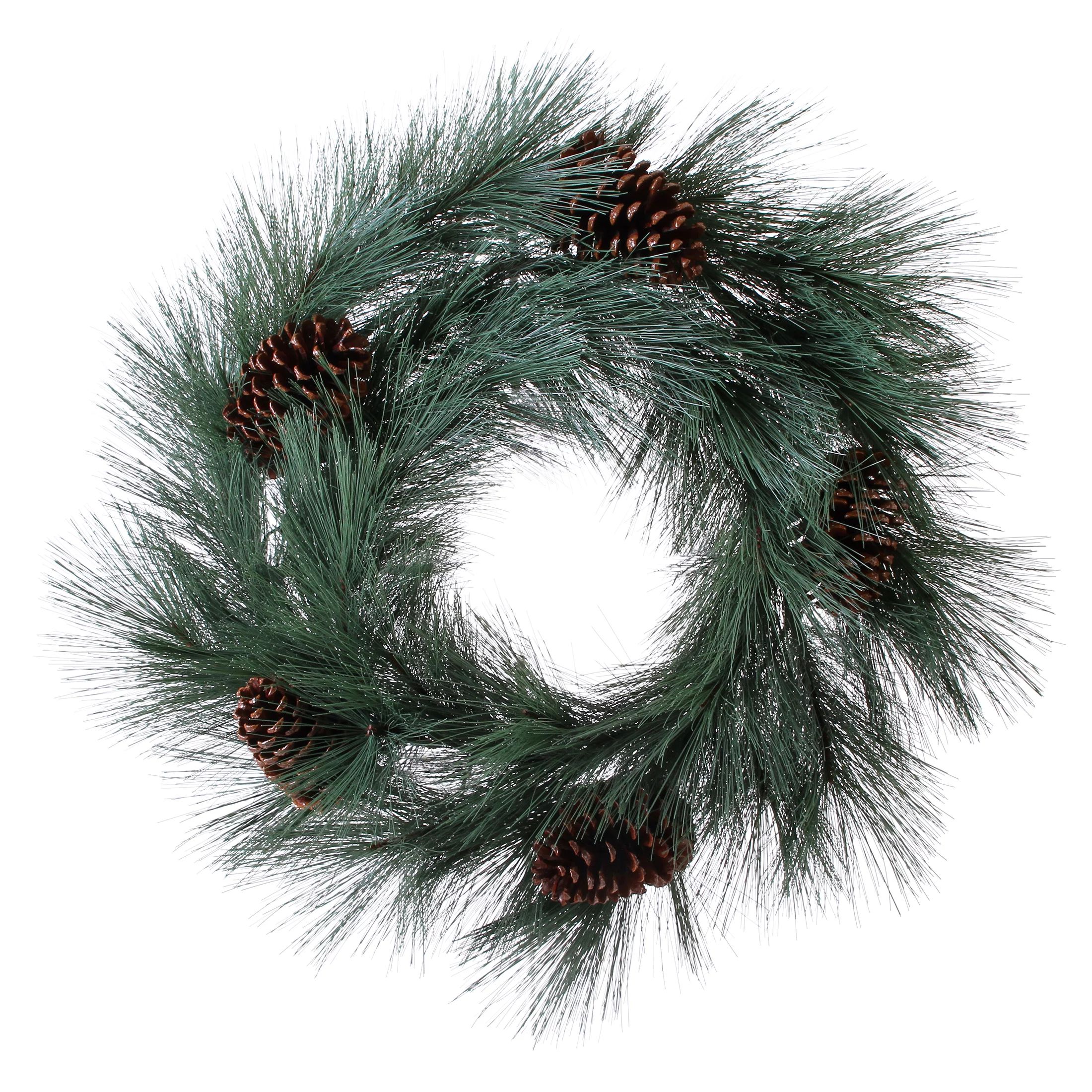 Holiday Time 24" Non-Lit Mulberry Christmas Wreath - Walmart.com | Walmart (US)