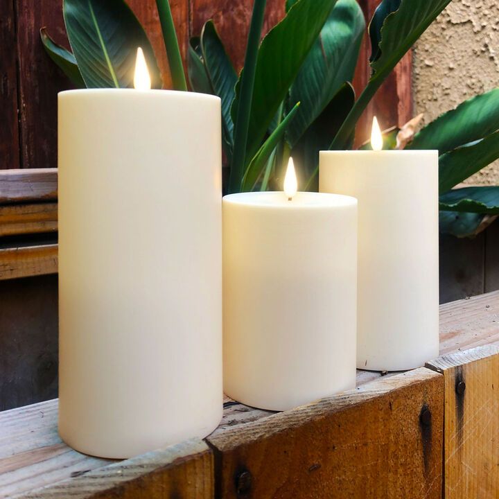 Infinity Wick Ivory Candles, 3" Multipack, Set of 3 | Lights.com