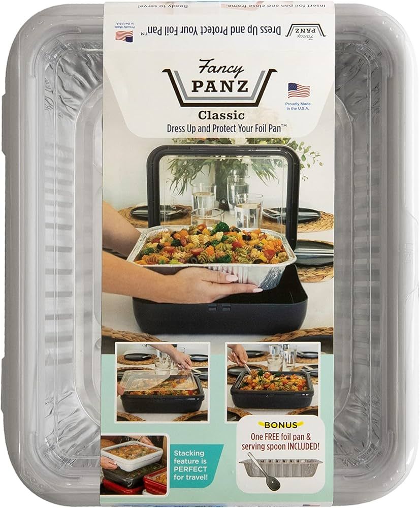 Fancy Panz Classic, dress up & protect your foil pan. Half size foil pan & serving spoon included... | Amazon (US)