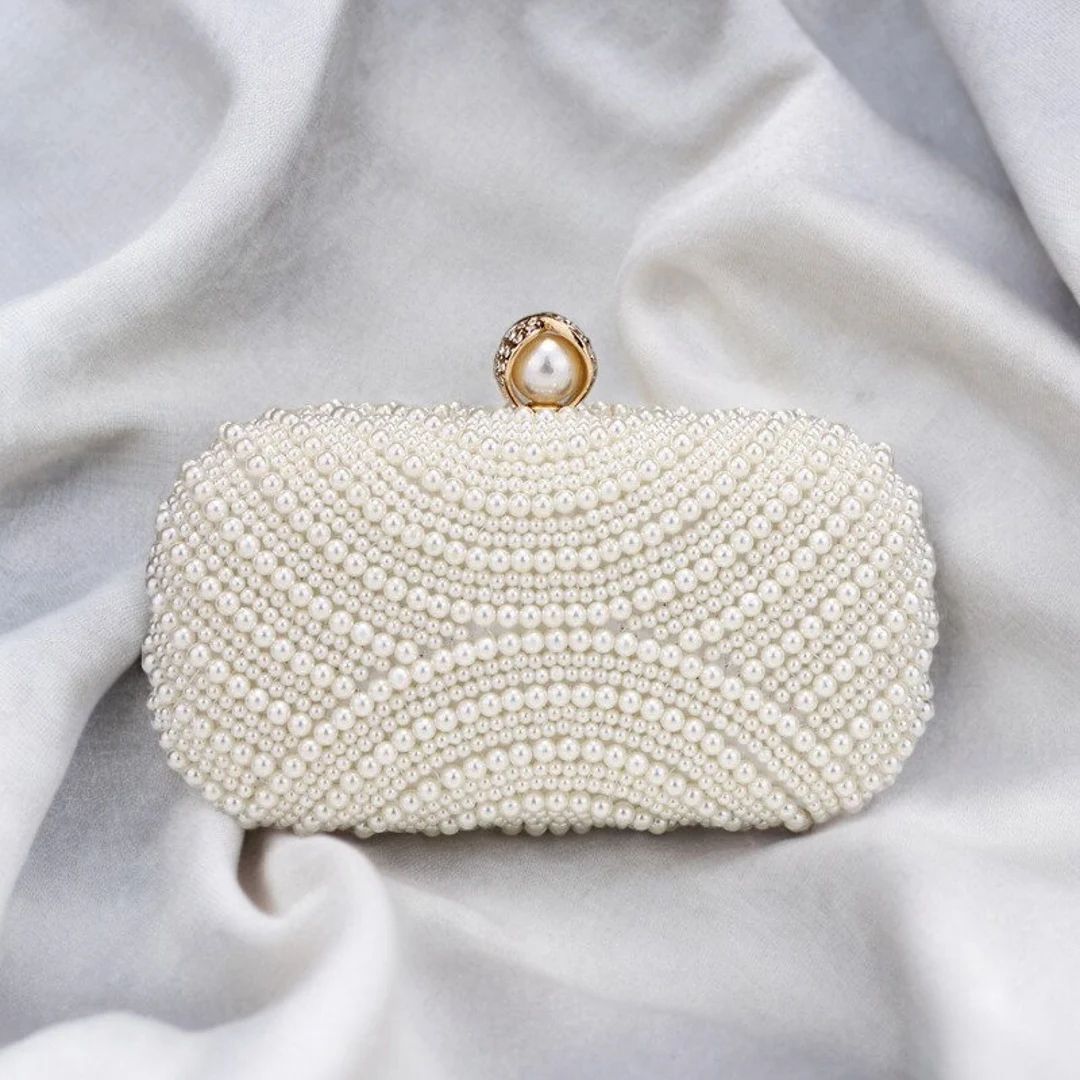 Luxury White Clutch Bag | Beading Shoulder Handbag | Wedding Clutch for Bride | Clutch Bag | Wedd... | Etsy (US)