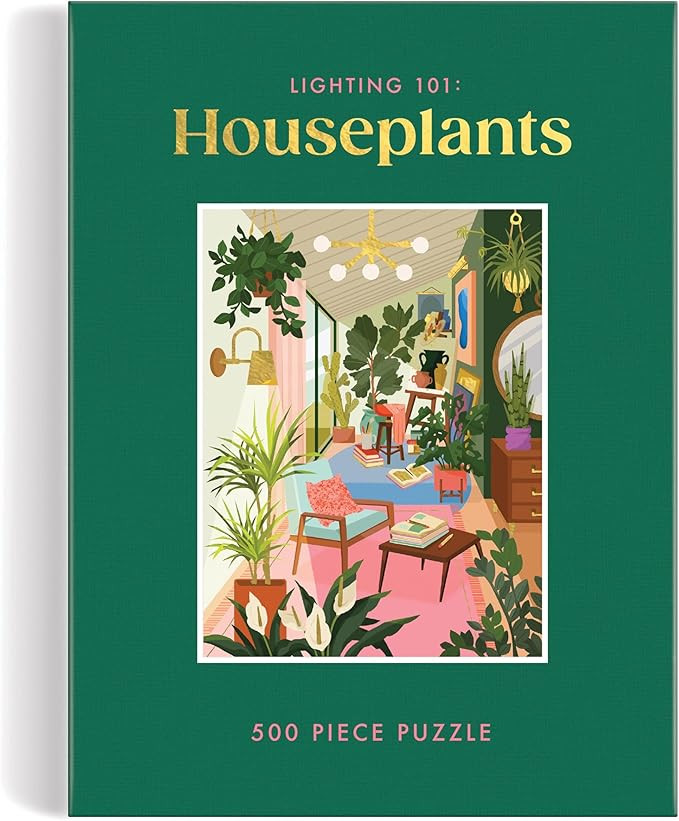 Galison Lighting 101: Houseplants – 500 Piece Book Puzzle with Beautiful Plant and Interior Des... | Amazon (US)