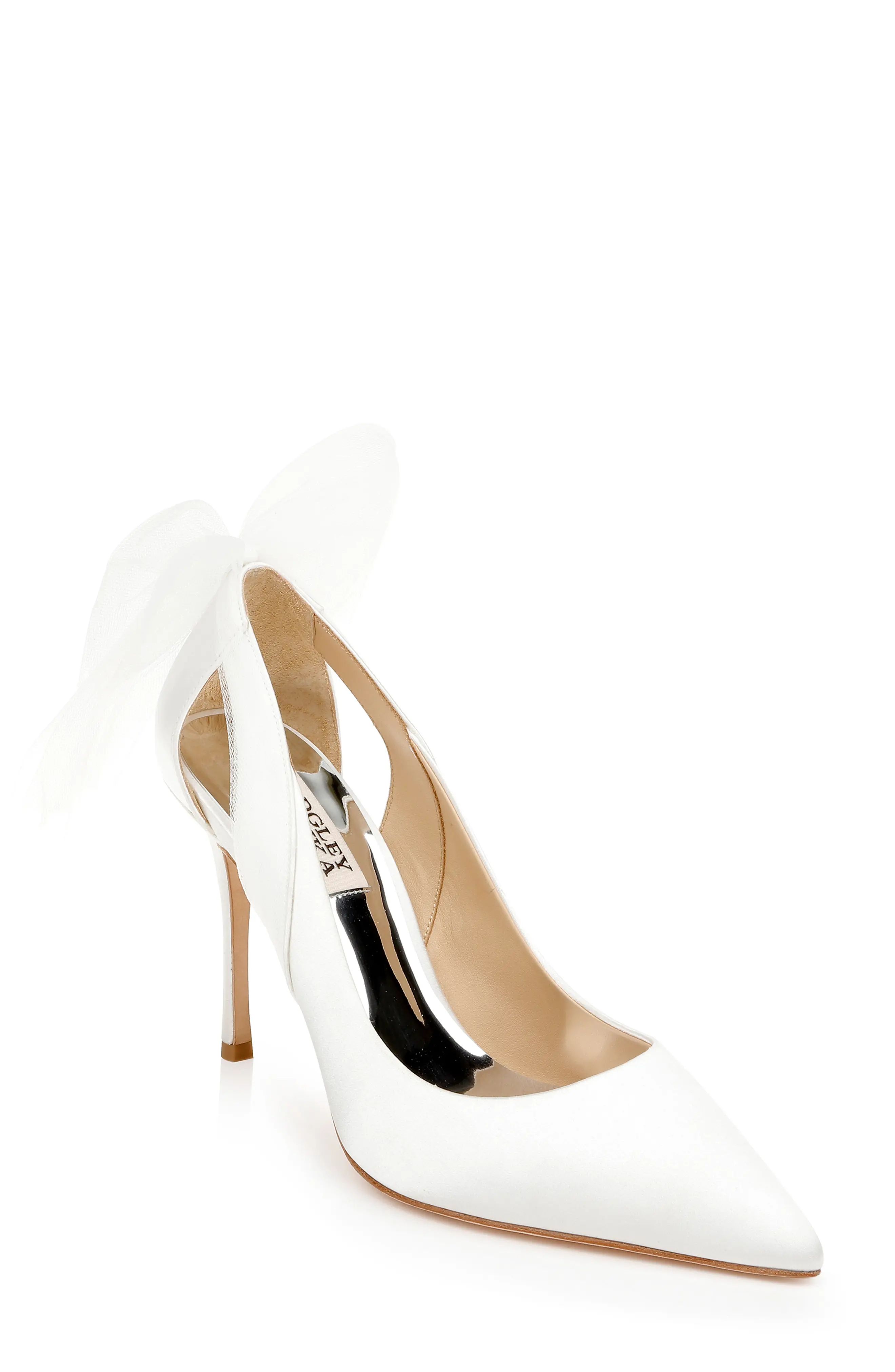 Badgley Mischka Collection Kinsley Pointed Toe Pump in Soft White at Nordstrom, Size 9.5 | Nordstrom