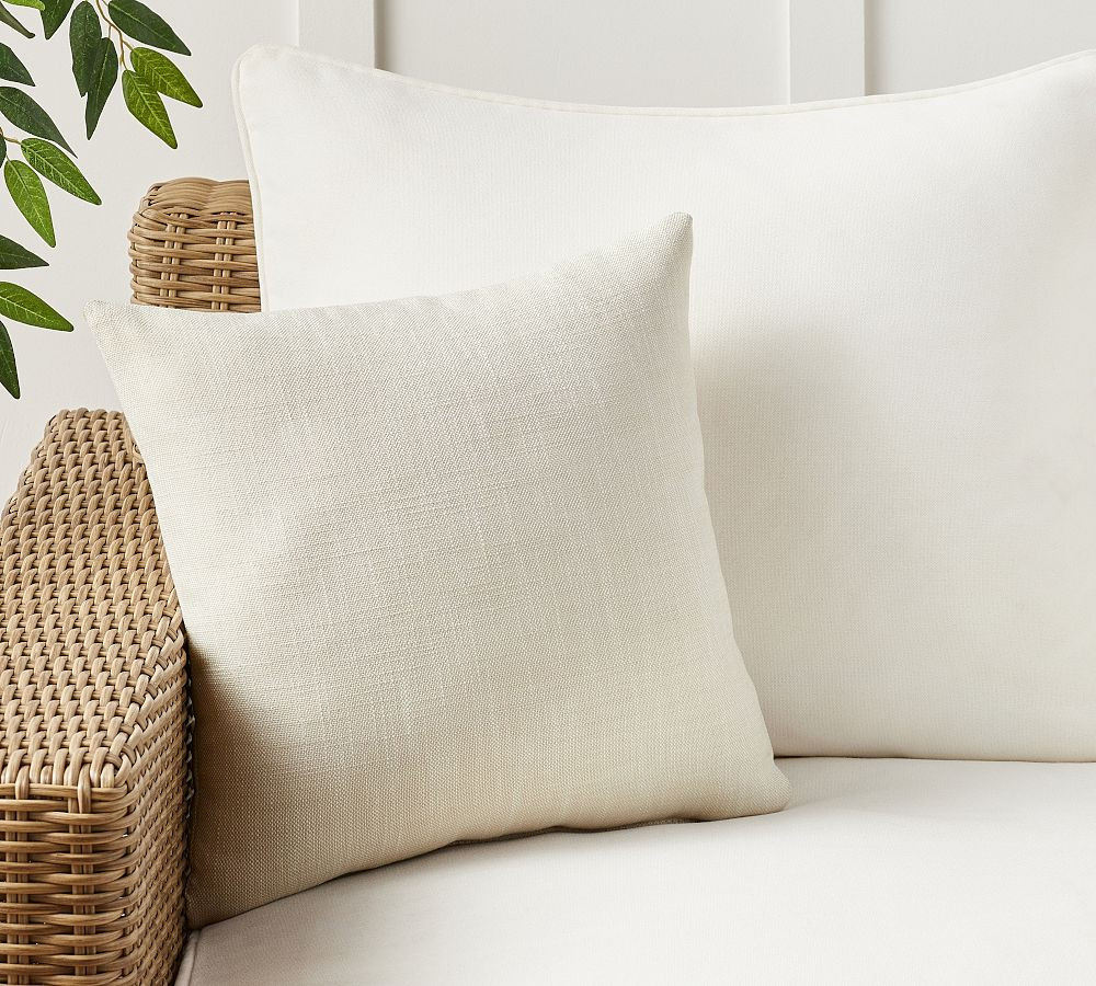 Performance Slub Outdoor Throw Pillow | Pottery Barn (US)