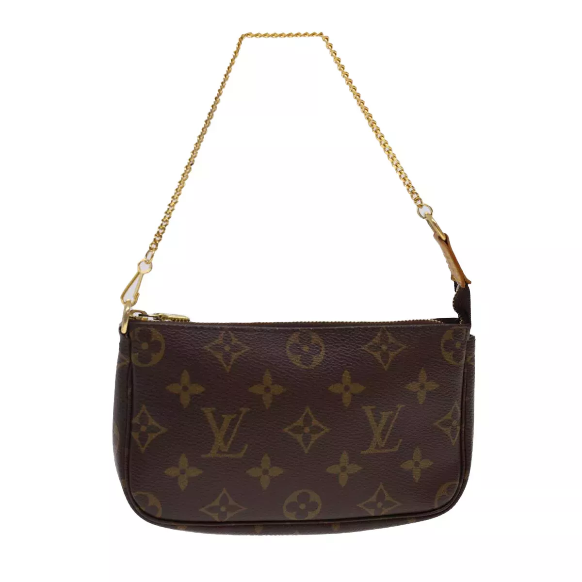 Authentic-Louis-Vuitton-Monogram-Mini-Pochette-Accessoires-Brown-M58009-Used-F/S