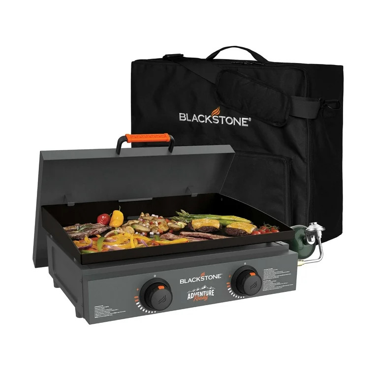 Blackstone 2-Burner Smoky Mountain Gray 22" Adventure Ready Tabletop Griddle Bundle | Walmart (US)