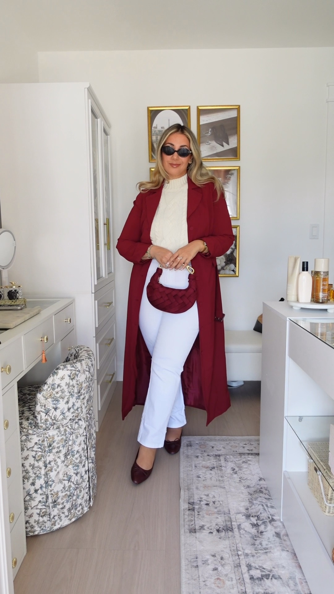 Burgundy is the color of the season and the perfect pop with an all white look.

This Jessica London look is perfect for that in-between LA weather soft knits, comfortable denim, & I love wearing the belted blazer dress open as a lightweight coat. Easy, chic & put together without trying too hard.

#JessicaLondon #FallFashion #EffortlessChic #FallStyle #ChicStyle #GRWM