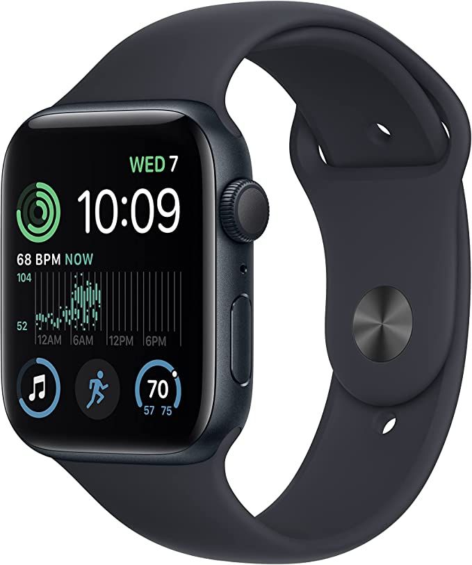 Apple Watch SE (2nd Gen) [GPS 44mm] Smart Watch w/Midnight Aluminum Case & Midnight Sport Band - ... | Amazon (US)
